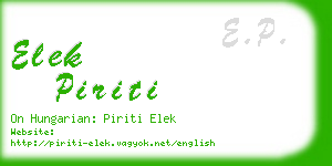 elek piriti business card